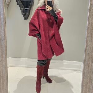 HOURIHAN Irish Wool Cape Coat MED